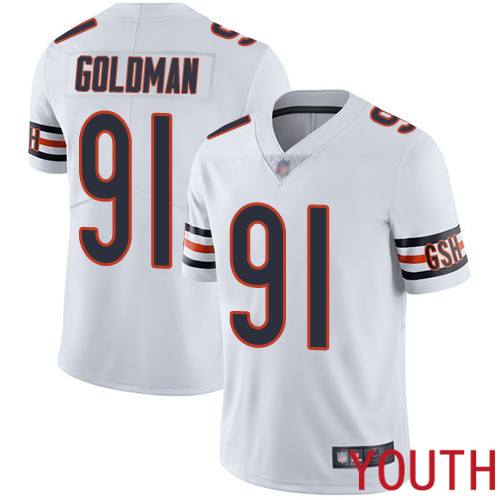 Chicago Bears Limited White Youth Eddie Goldman Road Jersey NFL Football #91 Vapor Untouchable